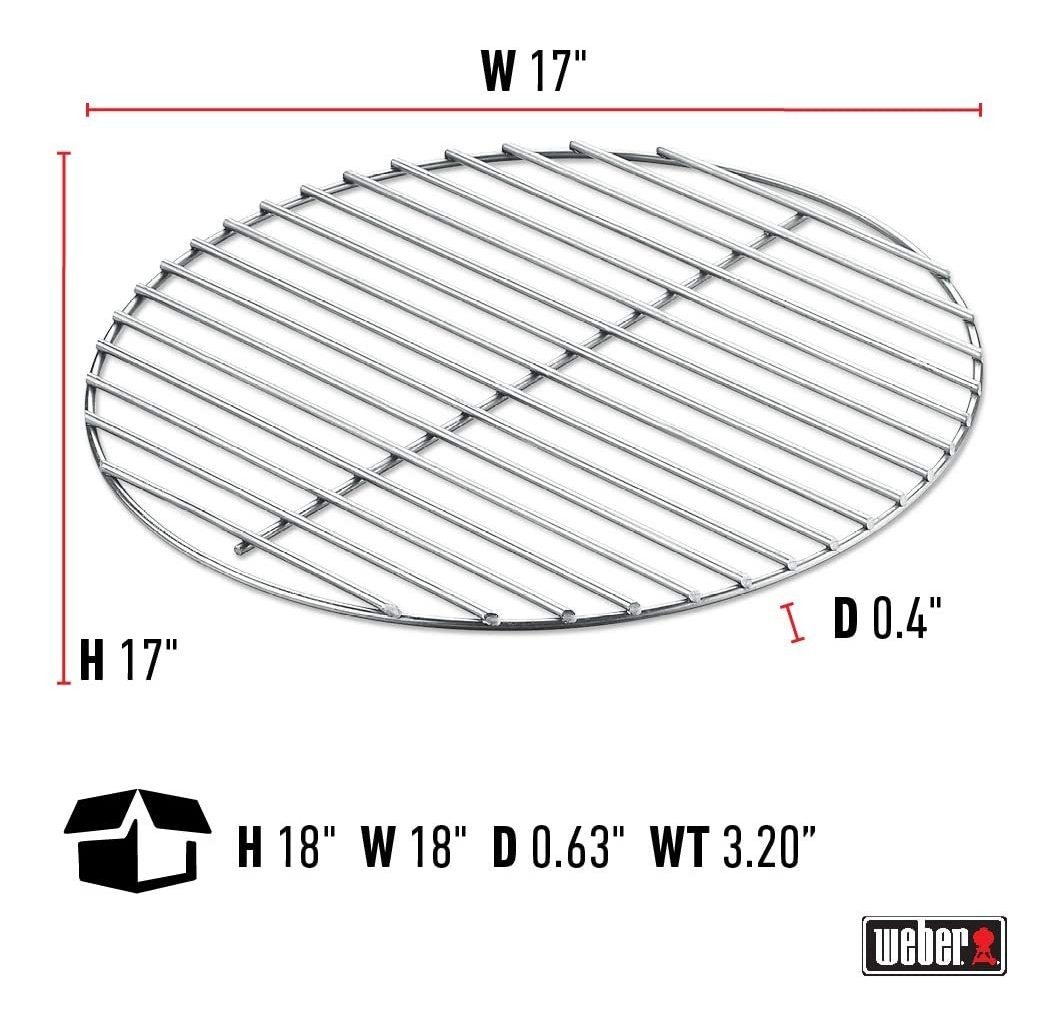 Weber 7441 - Rejilla De Repuesto Para Parrilla De Carbón De