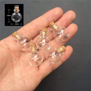 10 Botellas De Vidrio Mini Frascos Frascos De Botella De Des