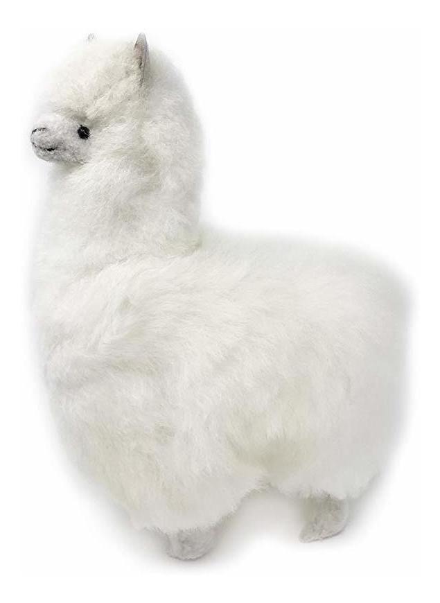 Figura De Alpaca De Piel De Pie, Para Adultos, Blanco Color,