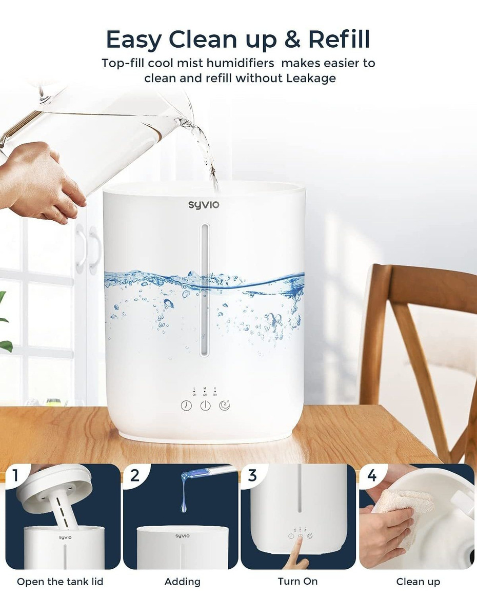 Syvio Humidificadores Para Dormitorio De Habitación Grande,