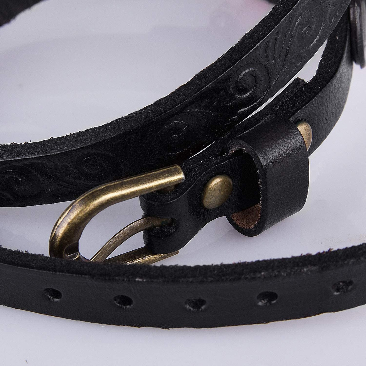 Vikoros Correa De Piel Doble Compatible Con Apple Watch De 1