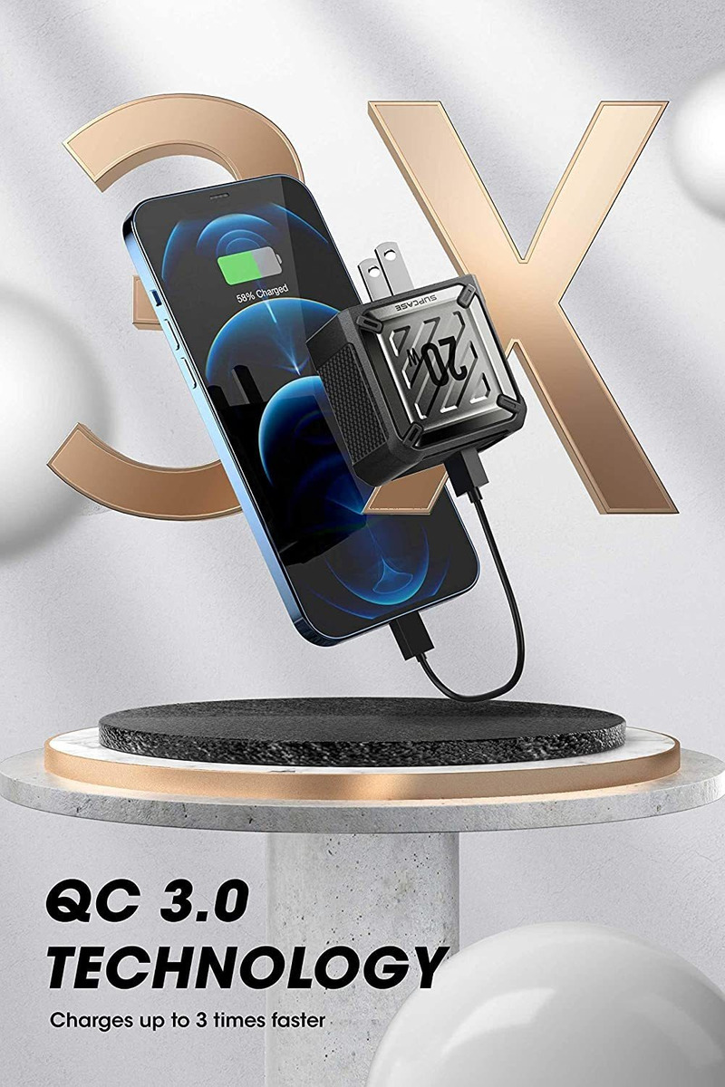 Supcase Cargador Usb C Para iPhone 13/13 Pro Max, 20w Plegab
