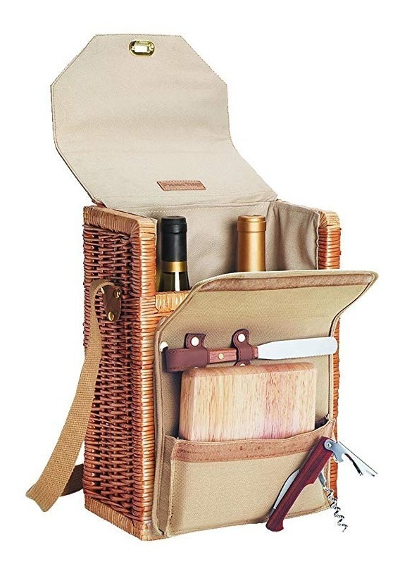 Tiempo De Picnic Córcega Aislamiento Vino Cesta Con Vino Y Q