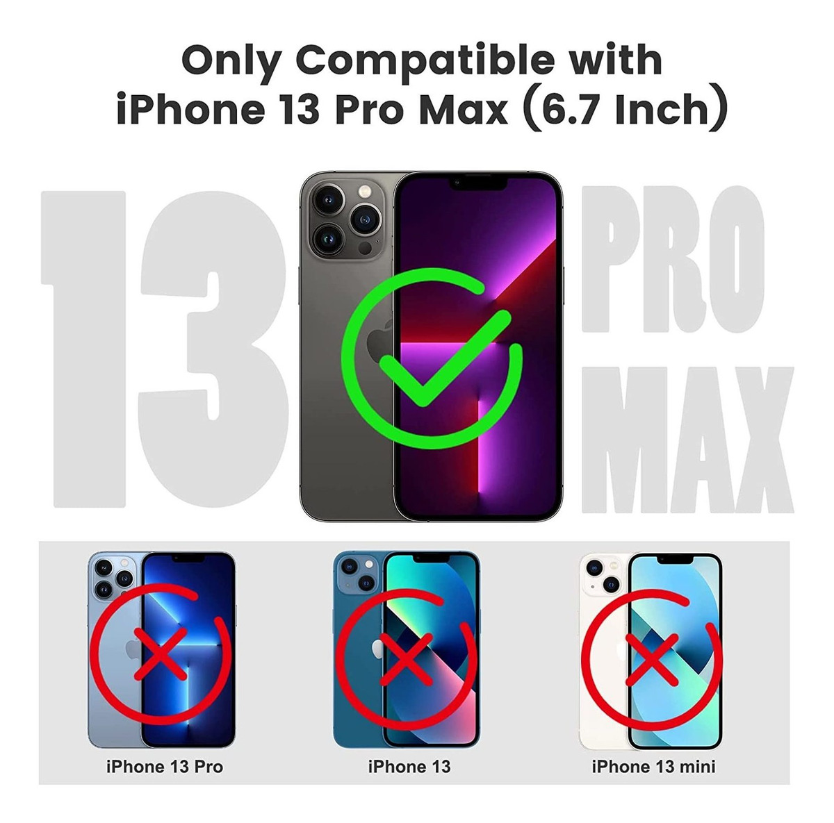 Saupsitnz Diseñado Para iPhone 13 Pro Max, Funda Impermeable