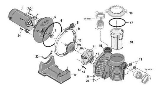 Sta-rite Max-e-pro Series Bomba Replacement Sello Placa Junt