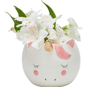 Streamline – Maceta De Porcelana Con Diseño De Unicornio