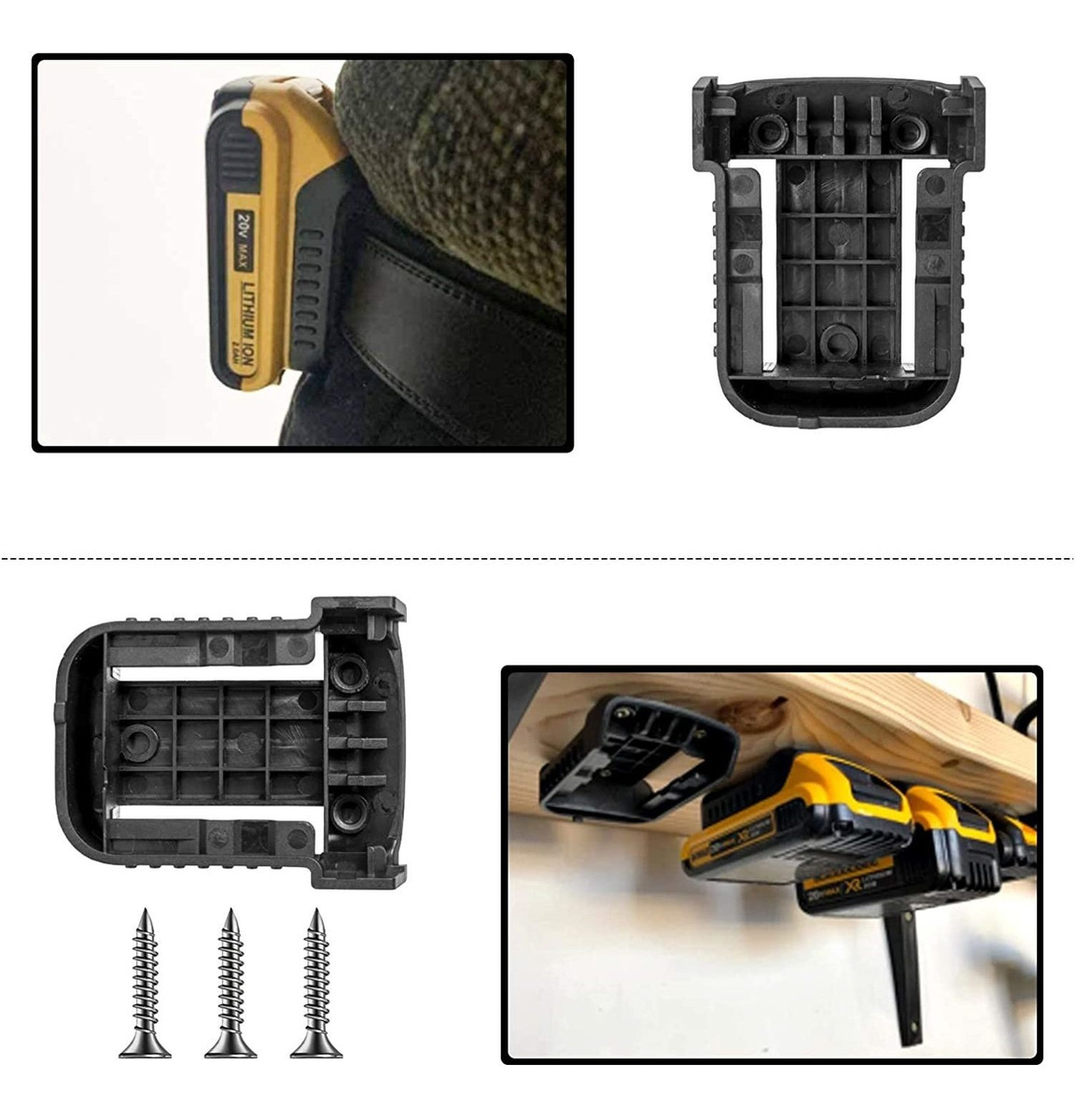 10 Paquetes De Soporte De Batería Para Milwaukee Dewalt Sopo
