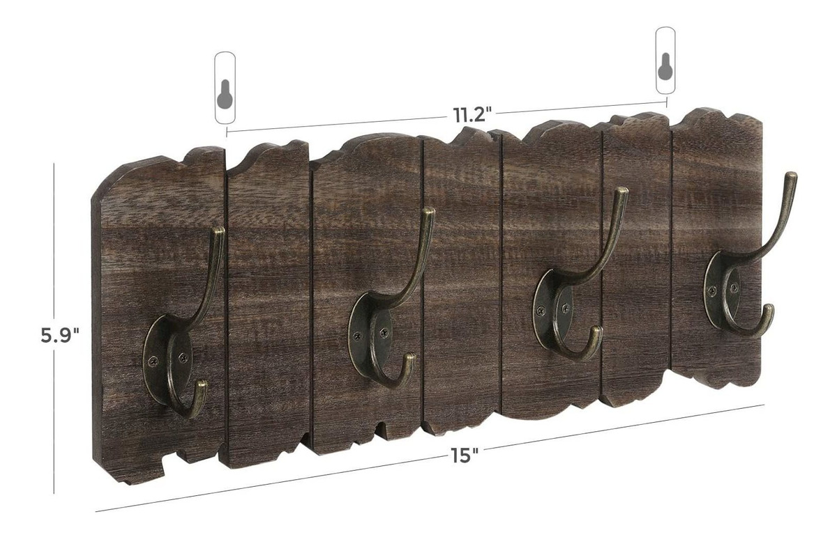 Vasagle Perchero De Pared, Estilo Rústico Sistema Para Colga