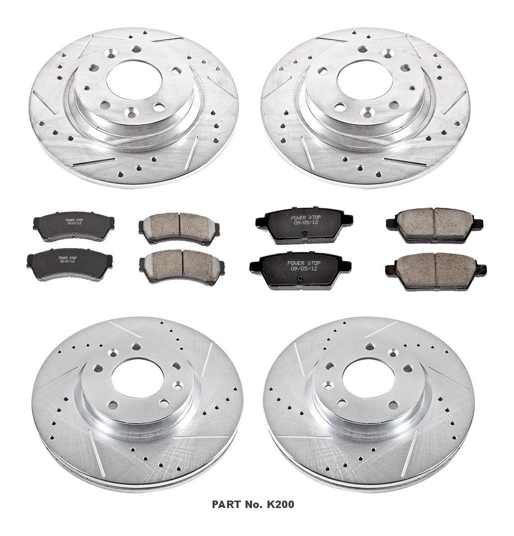Detener El Poder K200 Delantera Y Trasera Kit De Freno Perfo
