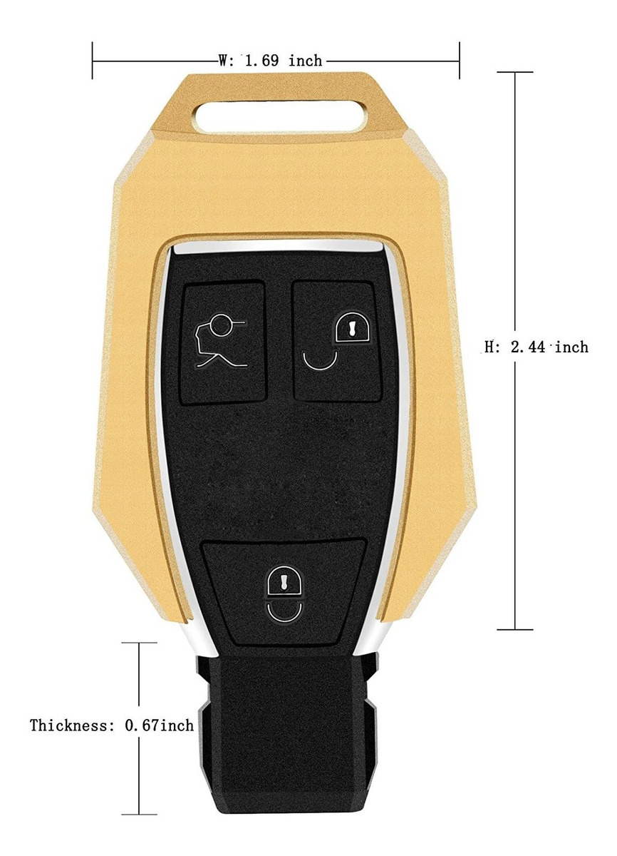 Quwei Aluminium Metal Silver Car Smart Remote Key Cover Case
