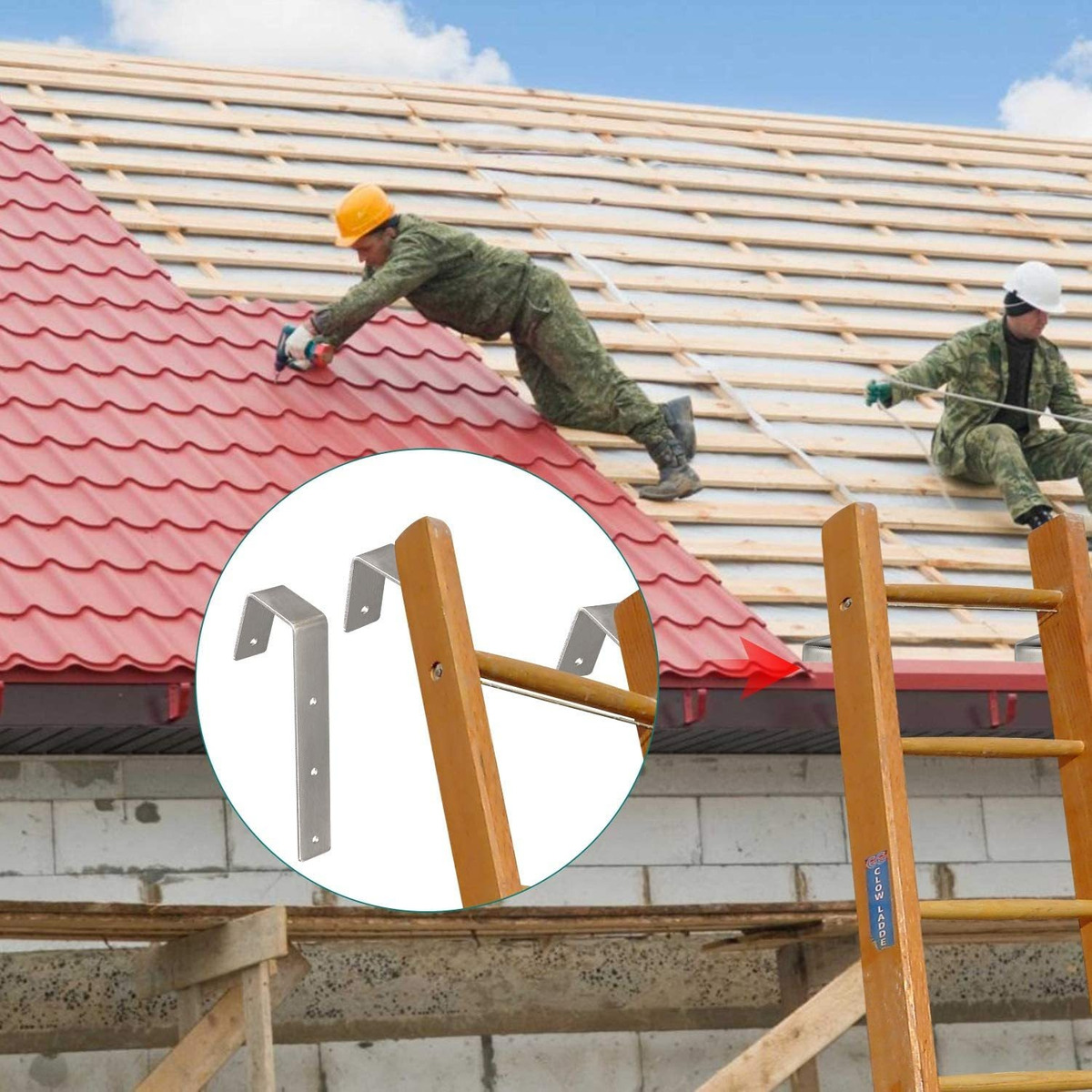 Acero Inoxidable Litera Escalera, Gancho Para Trabajo Pesado