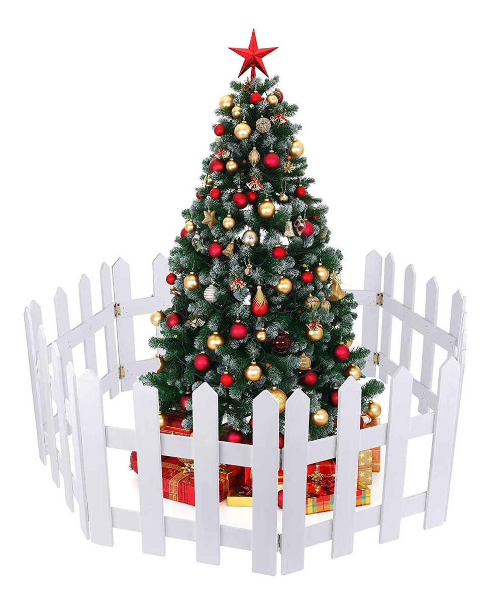 Aneco - Juego De 8 Vallas De Madera De Madera Para Árbol De