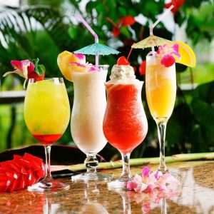 Alink 50 Sombrilla Pajitas Para Bebida, Playa Hawaiana De Lu