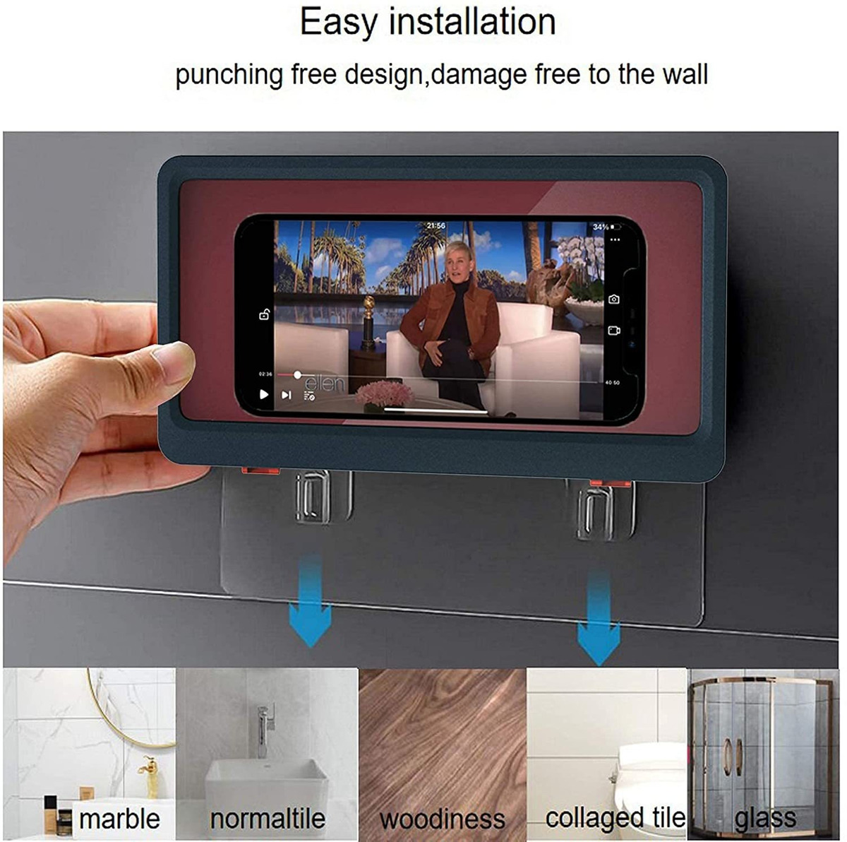 Soporte De Pared Para Teléfono De Ducha, Impermeable, Soport