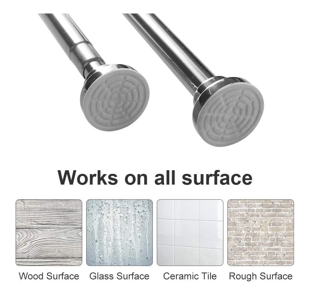 Teeck - Cortinero Para Cortina De Ducha Con Resorte De Tensi