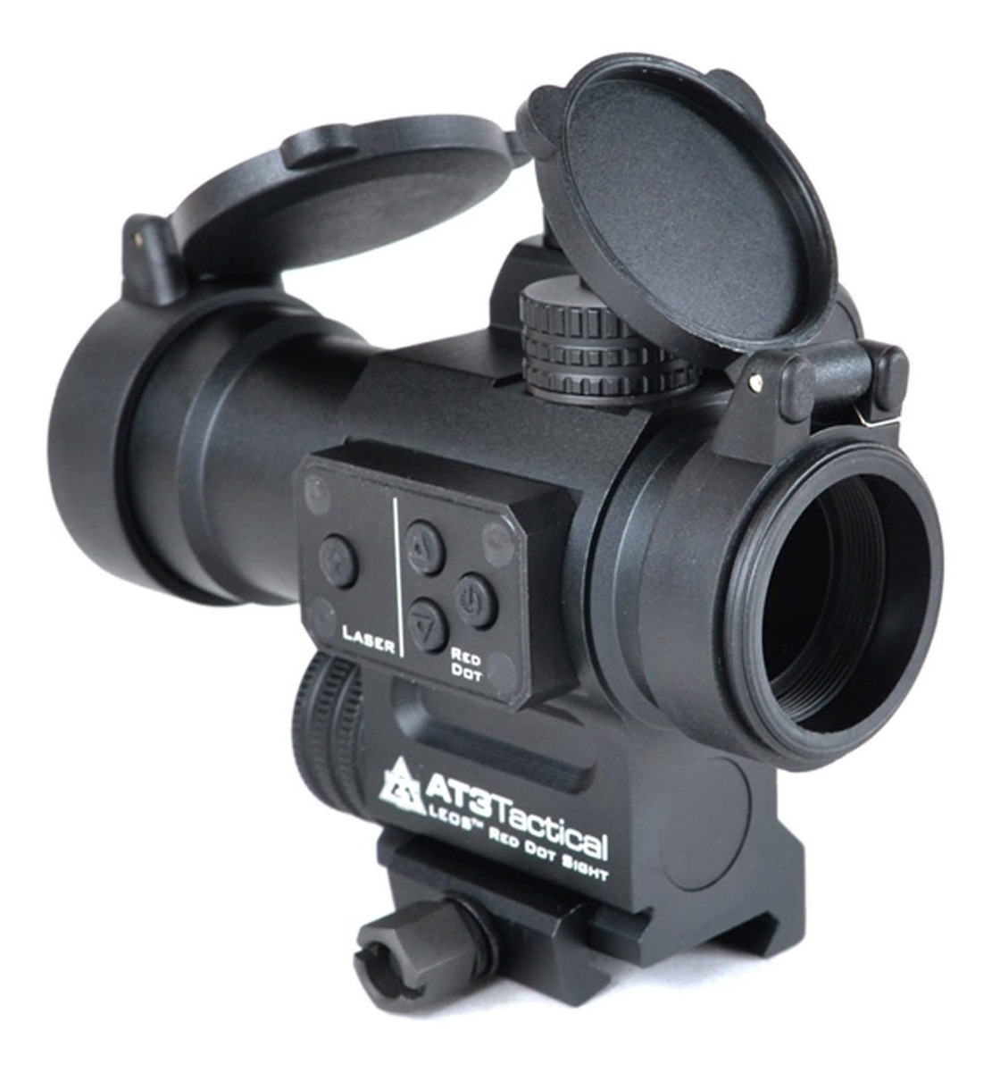 At3 Leos - Mira De Punto Rojo Con Laser Y Alza Integrados -