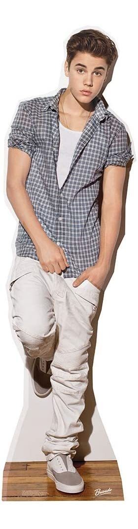 Justin Bieber Checkered Shirt Lifesize Standup Poster
