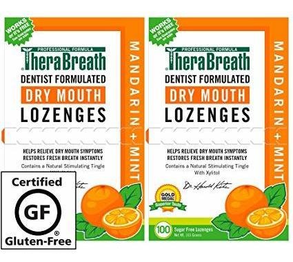 Therabreath Boca Seca Pastillas, Mandarina Sabor A Menta, 10