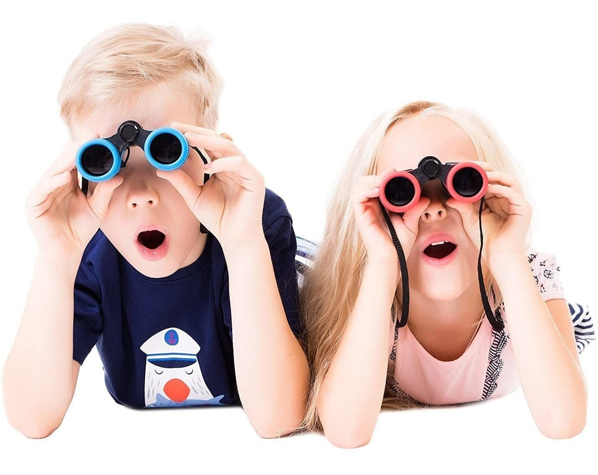 Rayhee - Binoculares De Goma De 4 X 30 Mm De Juguete Para Ni