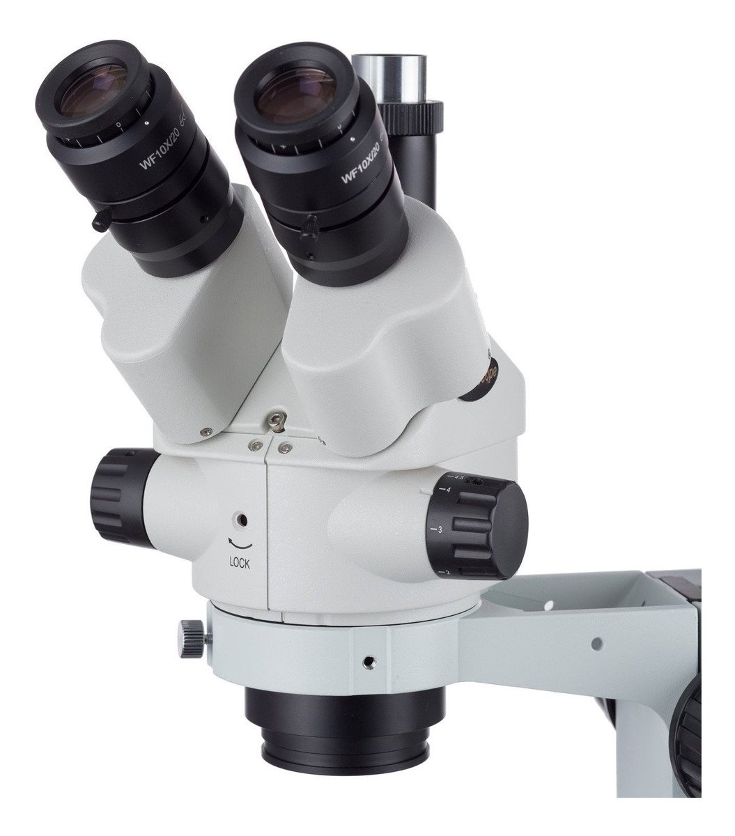 Amscope 7x-45x Simul-focal Estéreo Con Cierre Soporte Boom Z