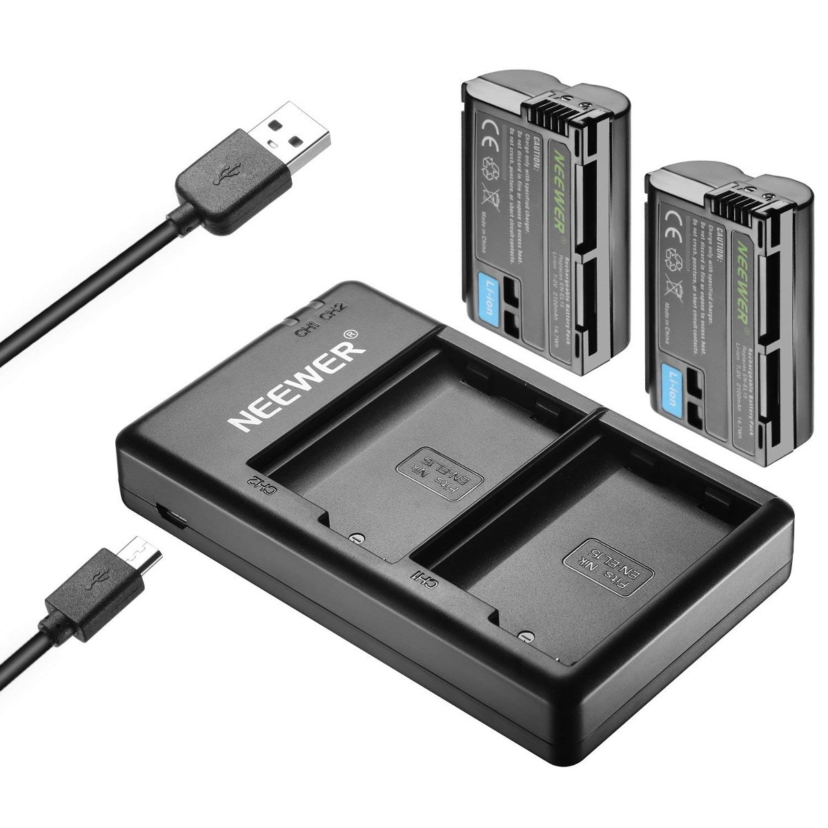 Cargador De Batería Neewer En-el15 En-el15a Conjunto Para Ni