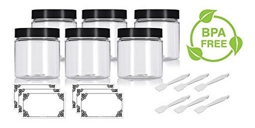 4 Oz De Plástico Transparente De Pet (sin Bpa) Tarro De Viaj