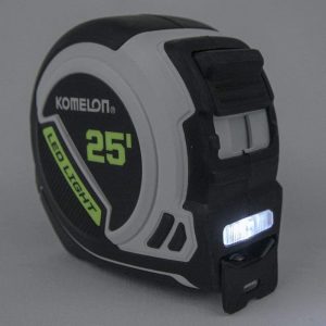 Komelon – Cinta Métrica De Luz Led, Color Blanco Y Negro, 25