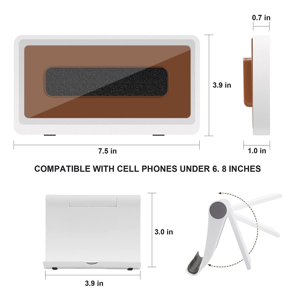 Soporte Para Teléfono De Ducha Impermeable Anti-niebla Pan