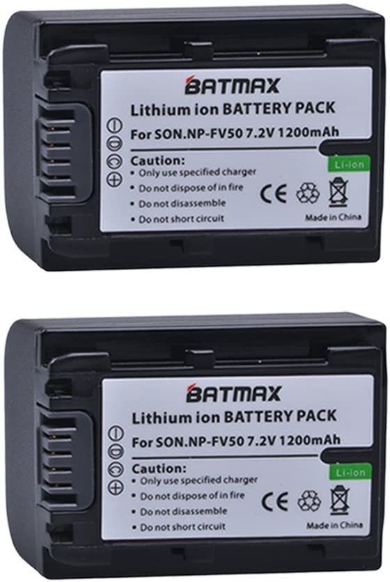 Batmax - Batería Y Cargador Lcd Para Cámaras Sony Np-fv30, N