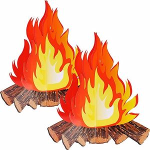 12 Pulgadas De Alto Falso Artificial Llamas De Fuego 3d De P