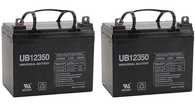 Ub12350 12 V 35 Ah Amigo Agm1234t Escort Scooter Batería, 2