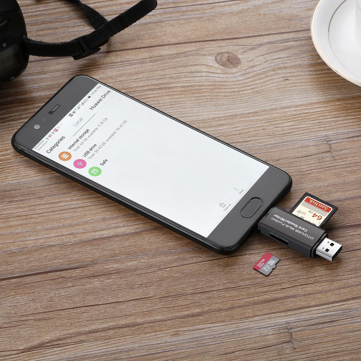 Vanja Sd / Micro Sd Card Reader, Adaptador Micro Usb Otg Y U