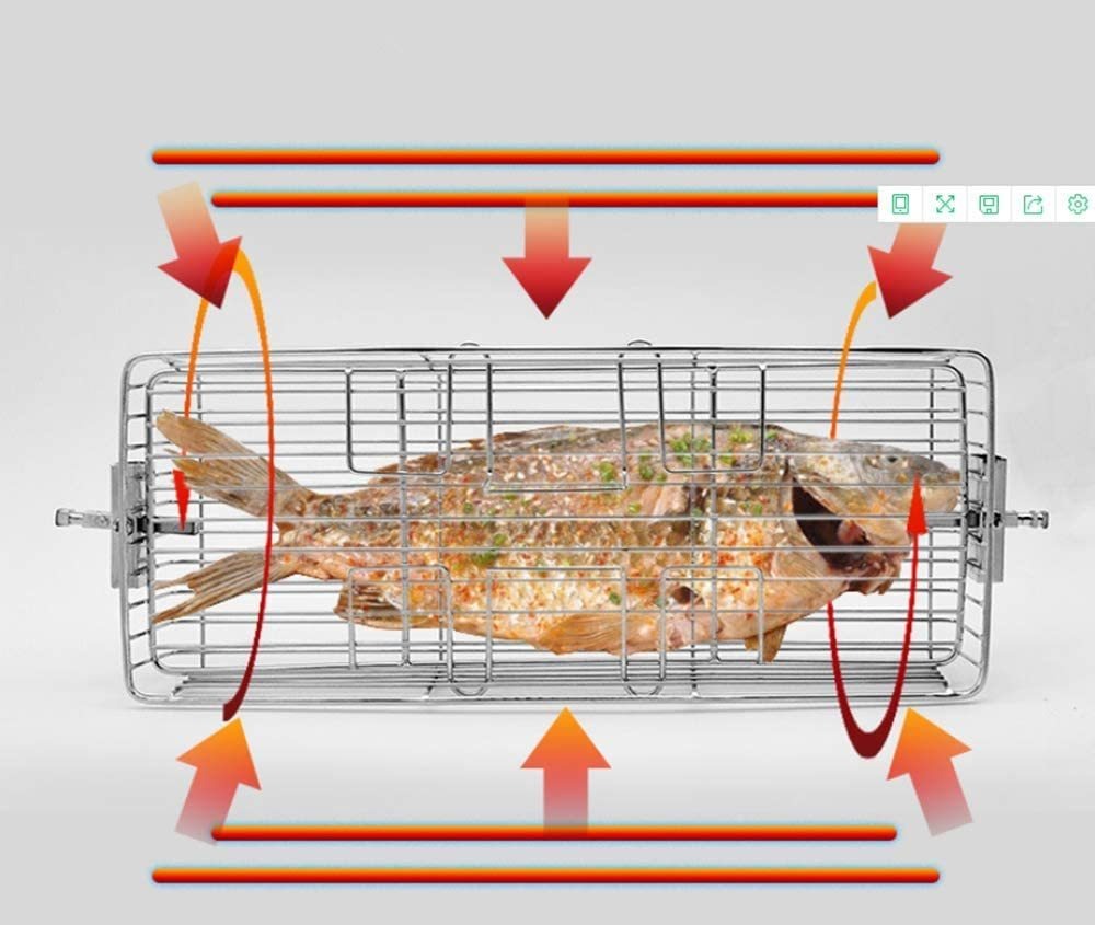 Falytemow - Cesta De Acero Inoxidable Para Asador De Pescado