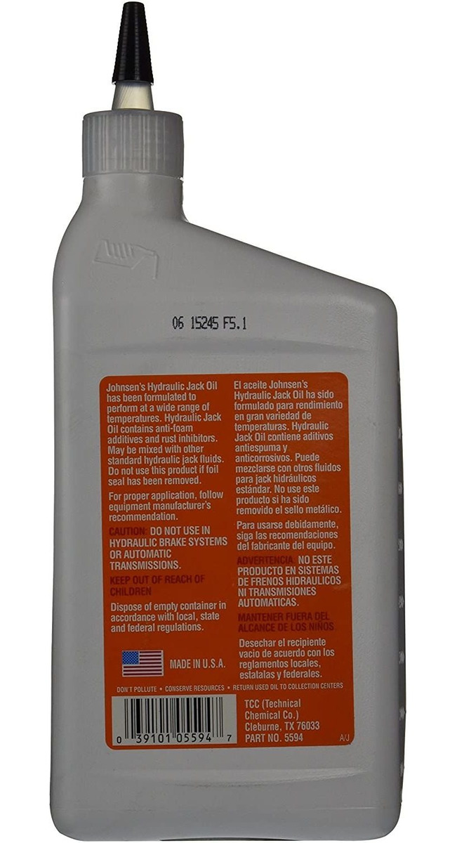 Johnsen’s 5594 Hydraulic Jack Oil 32 Oz.