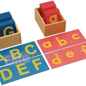 Letras Mayúsculas Y Minúsculas En Papel De Lija Con Caja Mon