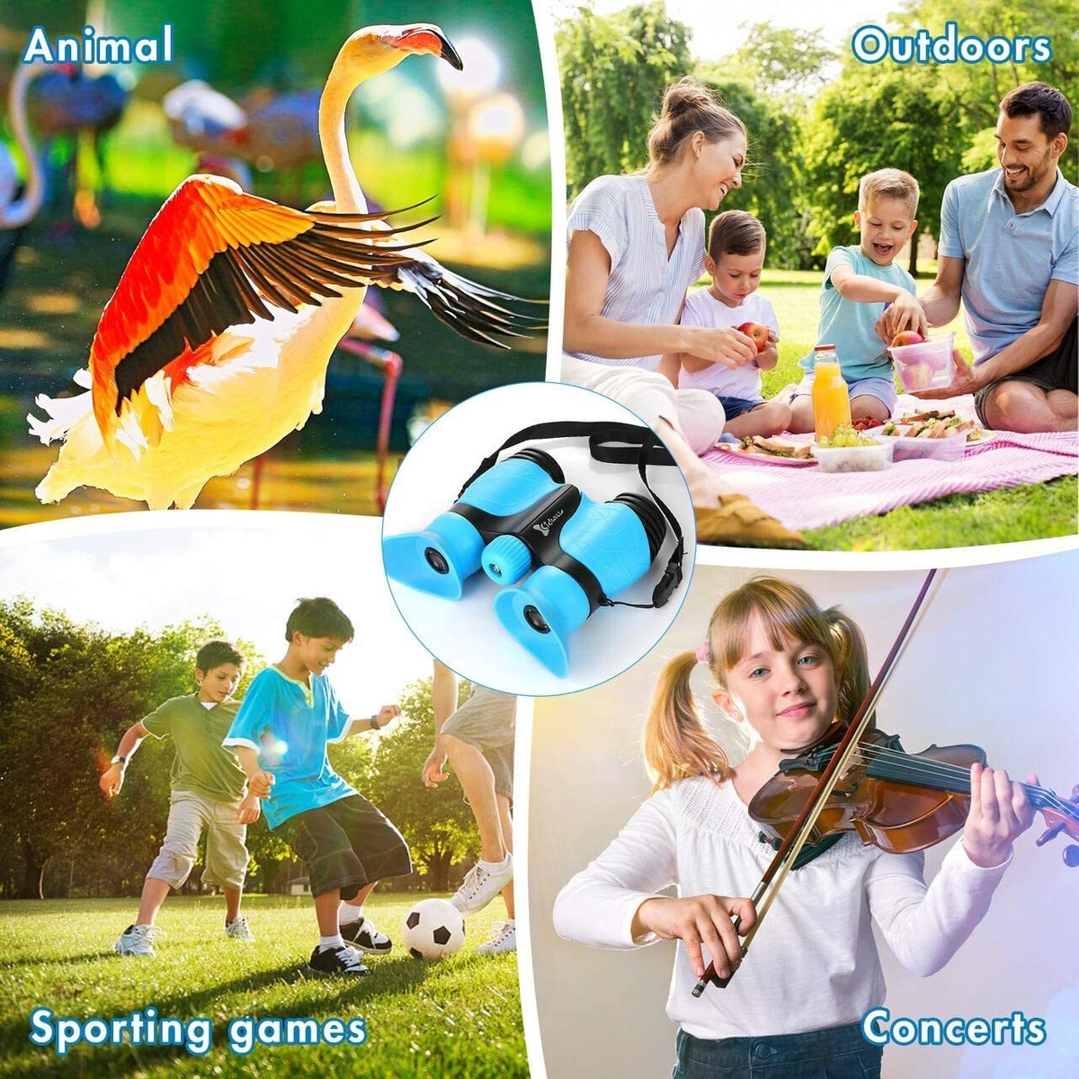 Binoculares Para Niños, Regalos Para 3-12 Años Niños Niñas 8