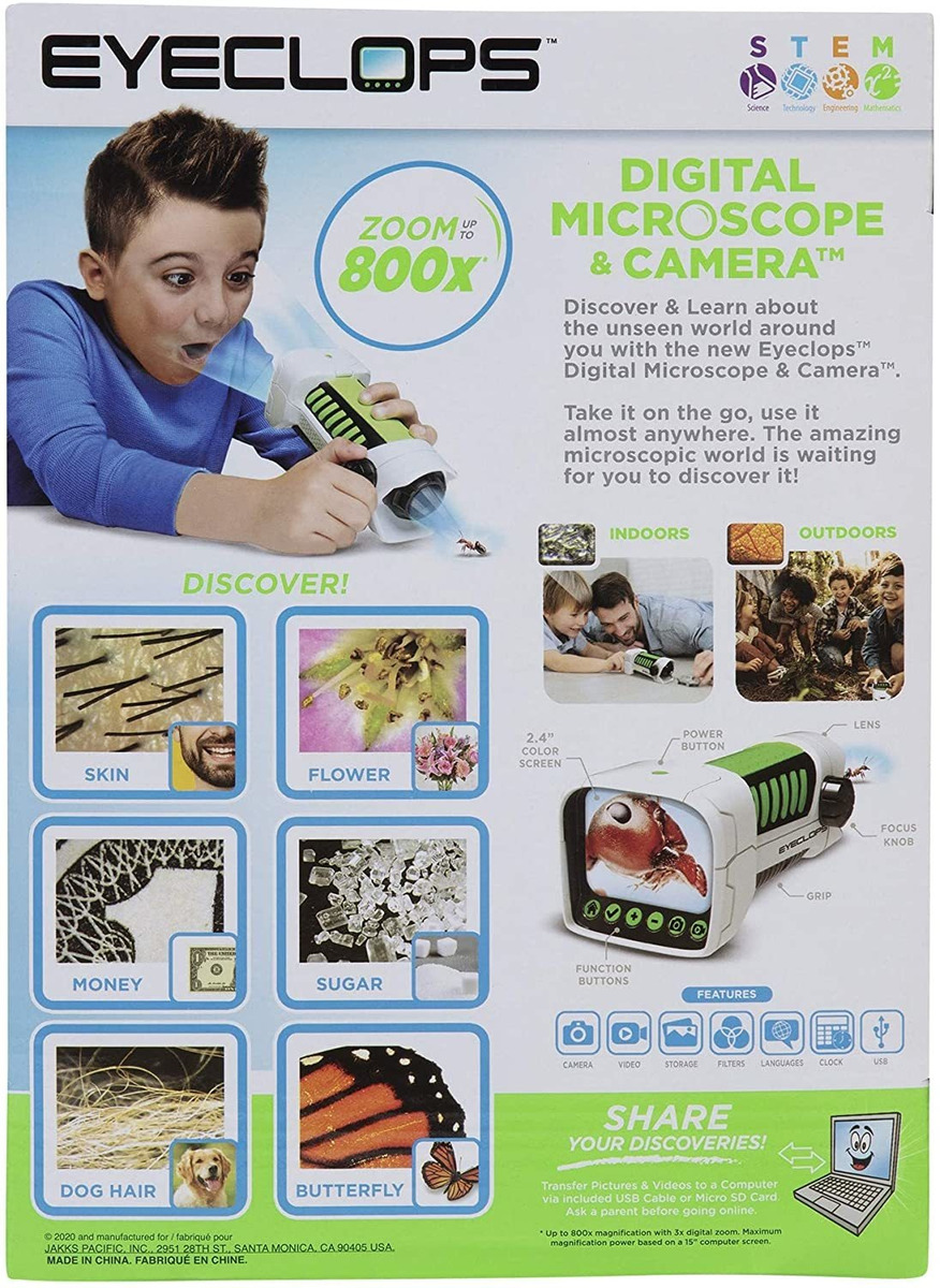 Eyeclops Microscopio Digital Y Cámara Con Construido En Pant