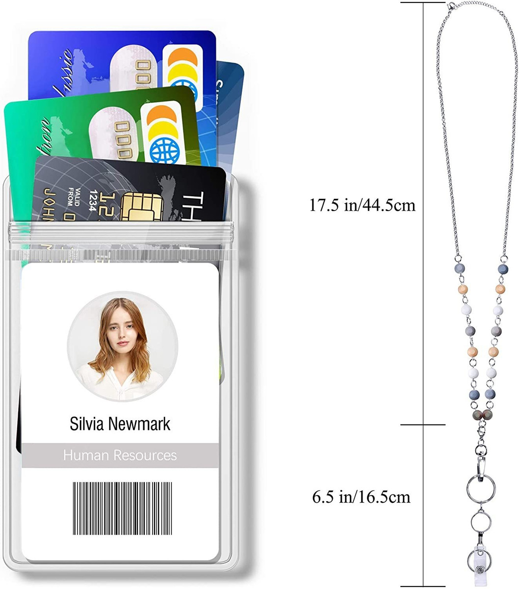 Llavero Retráctil Con Soporte De Identificación Para Mujeres