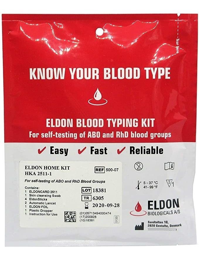 Kit De Sangre Tipo De Prueba - 10 Pruebas - Kits De Prueba D