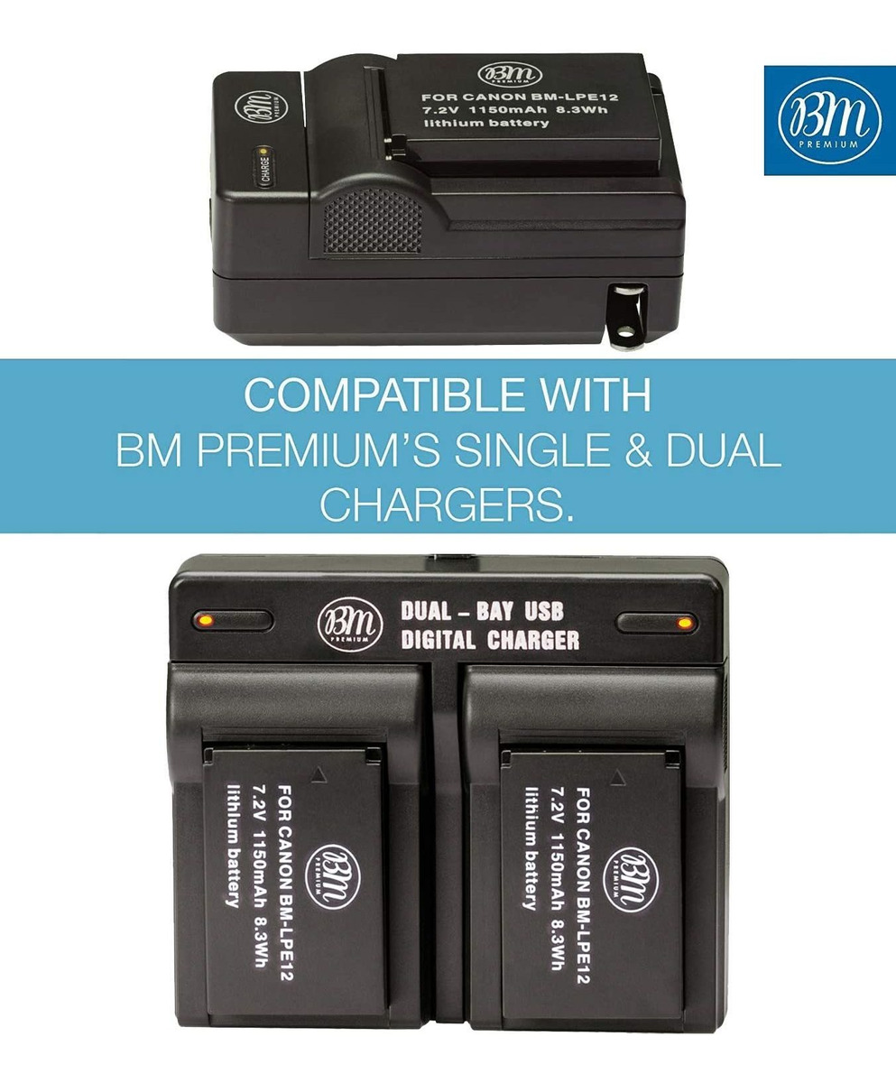 Bm Premium - Lote De 2 Baterias Lp-e12 Cámaras Digitales Pár