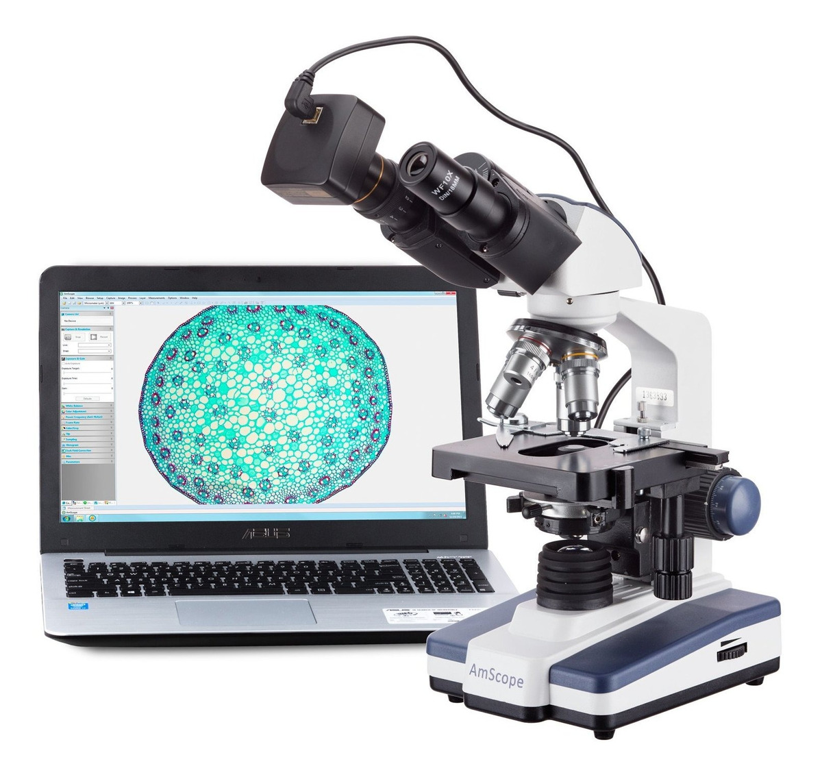 Amscope B120b-10m Digital Siedentopf Binocular Microscopio C