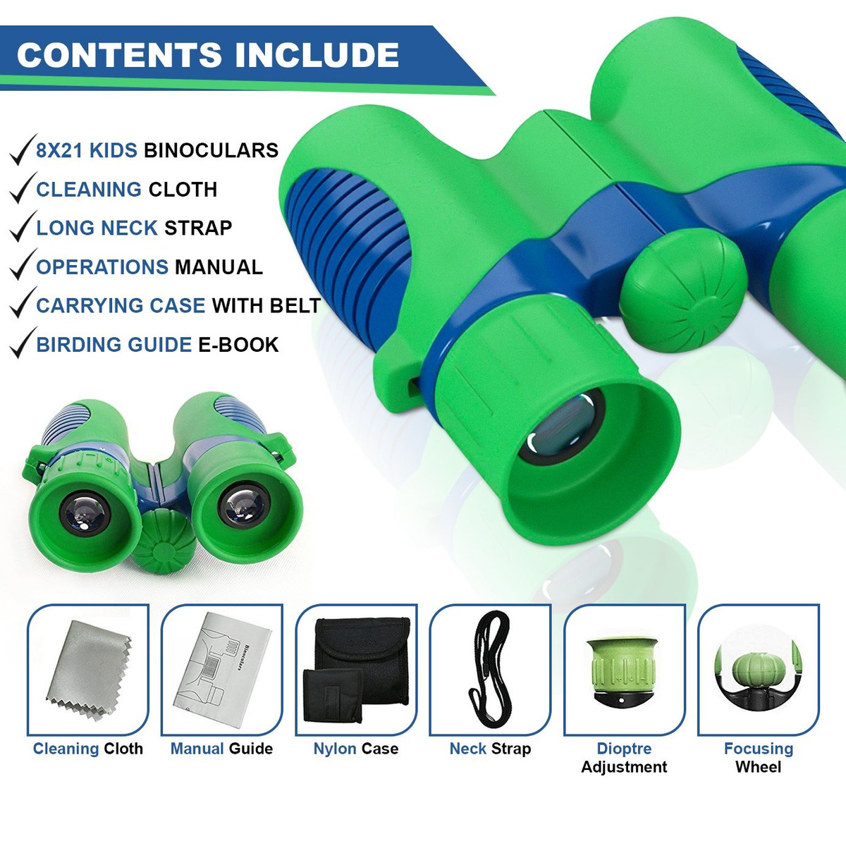 Prismáticos Profesionales Para Niños Con Mucha Ampliación 8x