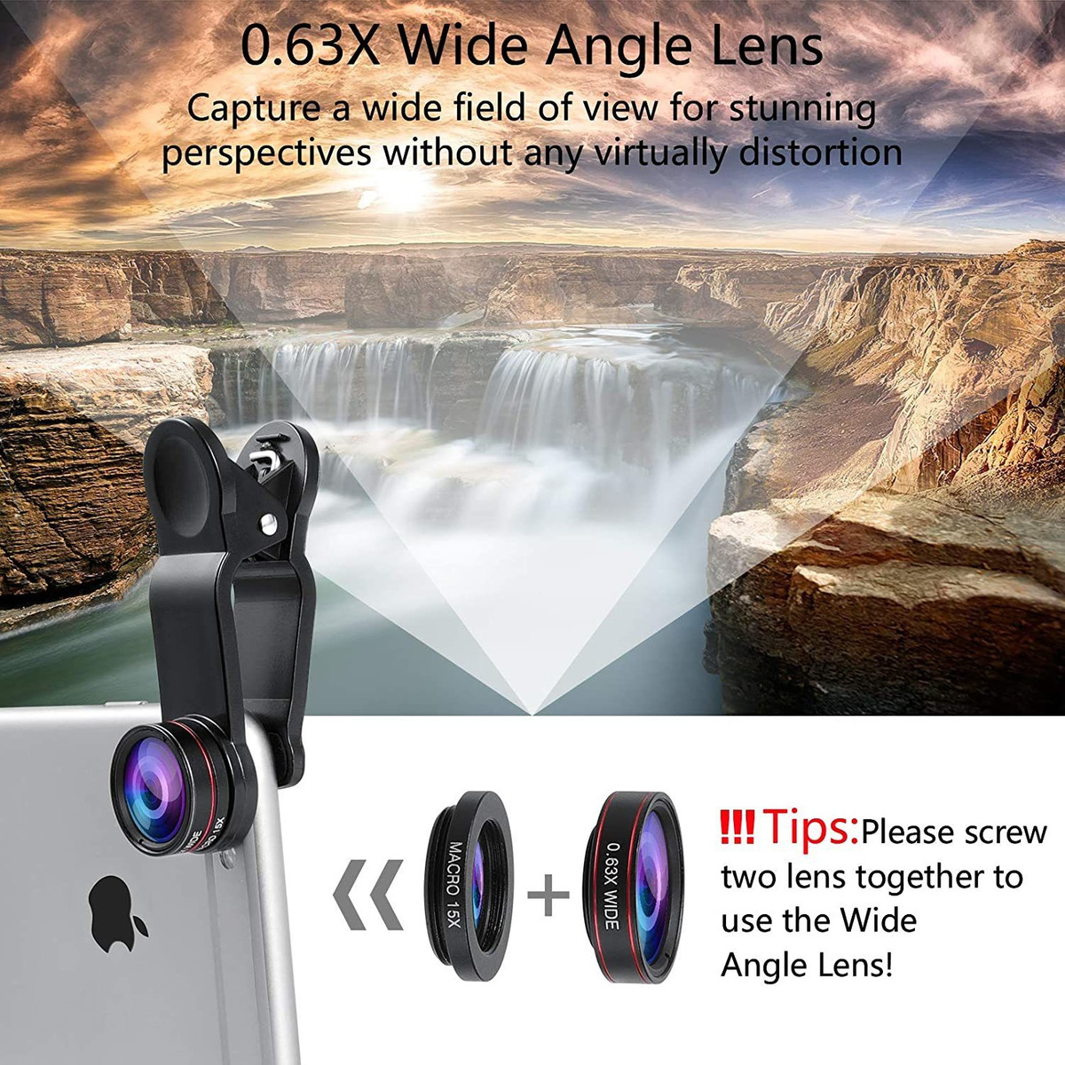 Telescopio Monocular 20x Teleobjetivo Kit Para Smartphone Te