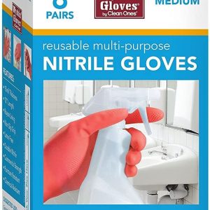 Guantes De Nitrilo Reutilizables De 12 Pulgadas, 8 Pares De