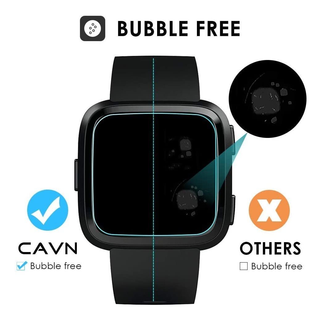 Cavn - Protector De Pantalla Para Fitbit Versa (templado Cri