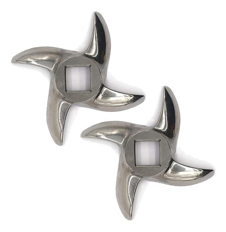 Paquete De 2 Molinillos De Carne # 12 De Acero Inoxidable Pa