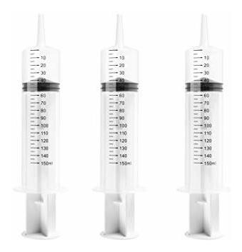 3 Paquete De 150 Ml Jeringas, Jeringa Grande De Plástico Par