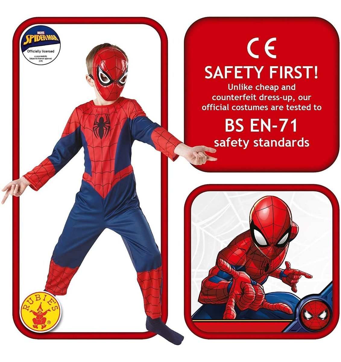 Rubíes Ultimate Spider-man Moldeado Niño Máscara-unica Talla