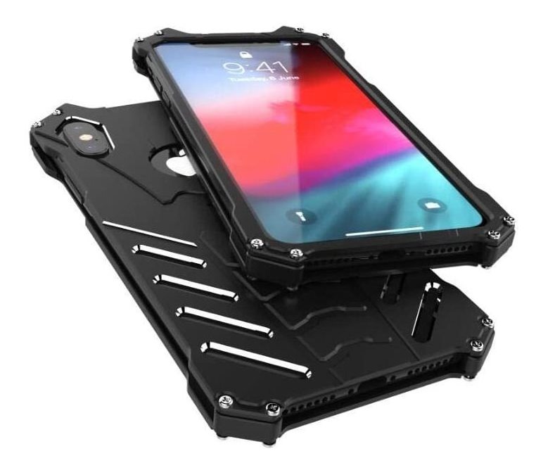 Carcasa Trasera De Metal Para iPhone XS Max, Funda Protector