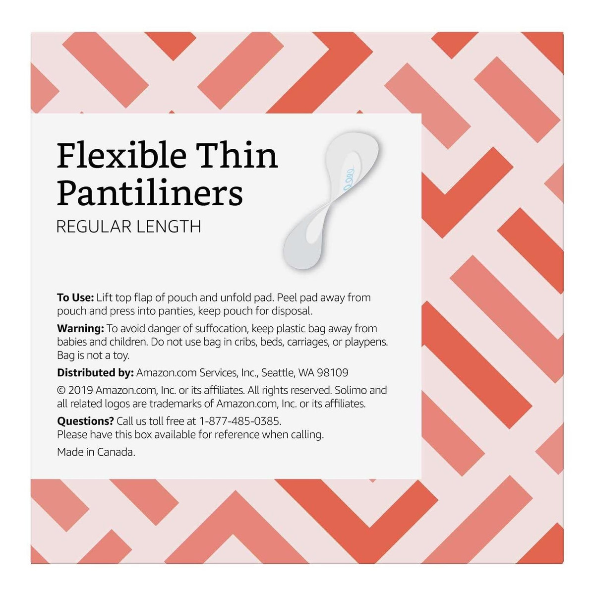 Amazon Marca - Solimo Delgado Y Flexible Protector Diario, L